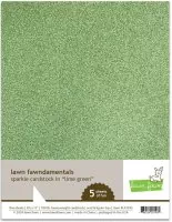 Lawn Fawn Sparkle Cardstock - Spring Pack - Lime Green - 8,5"x11"