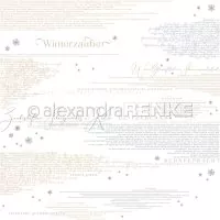 Winterzauber Typo Dämmerblau - Scrapbooking Paper - 12"x12" - Alexandra Renke