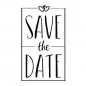 Preview: woodenstamp text Save the Date butterer