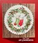 Mobile Preview: art impressions watercolor rubber stamps Christmas Wreath 2