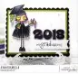 Mobile Preview: Stampingbella Oddball Girl Graduate Rubber Stamps 1