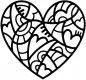 Preview: Doodle Heart stencil Woodware Craft Collections