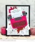 Preview: Typewriter Sentiments: Love Clear Stamps My Favorite Things Project 1