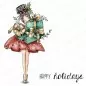 Preview: Stampingbella Curvy Girl with Holiday Gifts Rubber Stamps