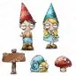 Mobile Preview: Stampingbella Oddball Gnome Kids Rubber Stamps