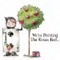 Preview: Stampingbella Oddball Painting the Roses Red Rubber Stamps