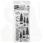 Preview: Bottlebrush Trees Tim Holtz Mixed Media Set Stencil Clear Stamps Stampers Anonymous