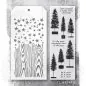 Preview: Bottlebrush Trees Tim Holtz Mixed Media Set Stencil Clear Stamps Stampers Anonymous 1