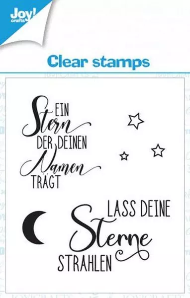 Sterne Text DE 2 clear stamps joycrafts