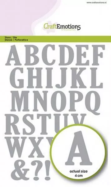craftemotions die Uppercase Alphabet Serif
