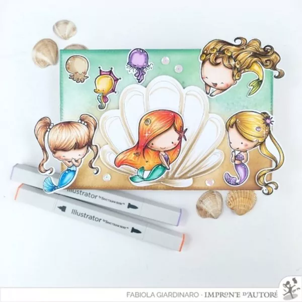 Mermaid Vibes Clear Stamps Impronte D'Autore 1