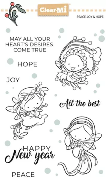 Peace, Joy and Hope Clear Stamps Impronte D'Autore