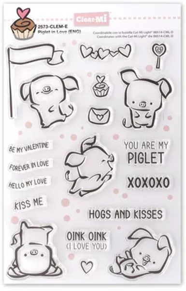 Piglet in Love Clear Stamps Impronte D'Autore
