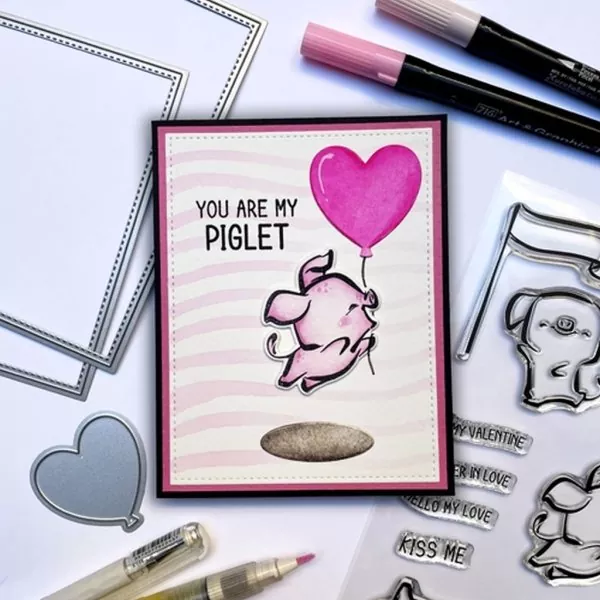 Piglet in Love Clear Stamps Impronte D'Autore 2