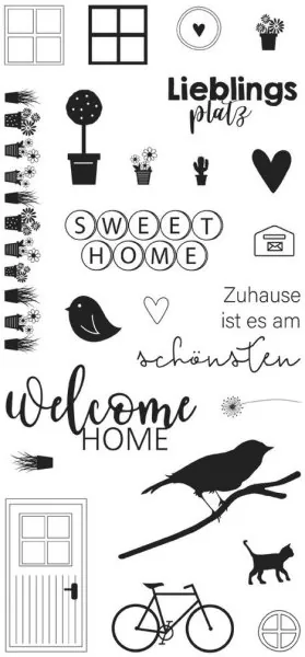 Welcome Home clear stamps rayher