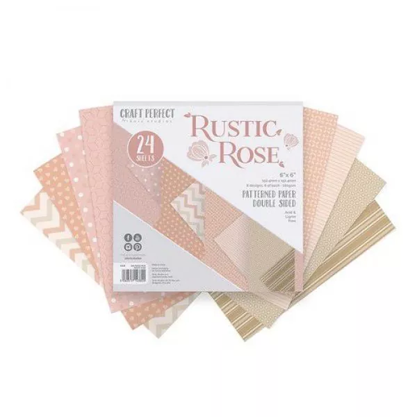 craft perfect Rustic Rose patterend paper tonic studios