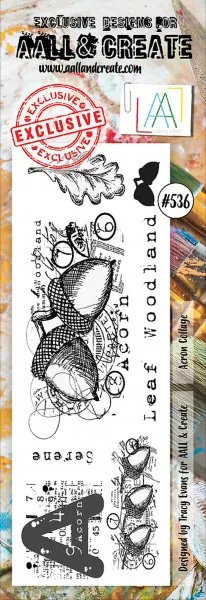 aall create clear stamp Acorn Collage