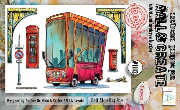 aall create clear stamp Brit Stop Bus Pop