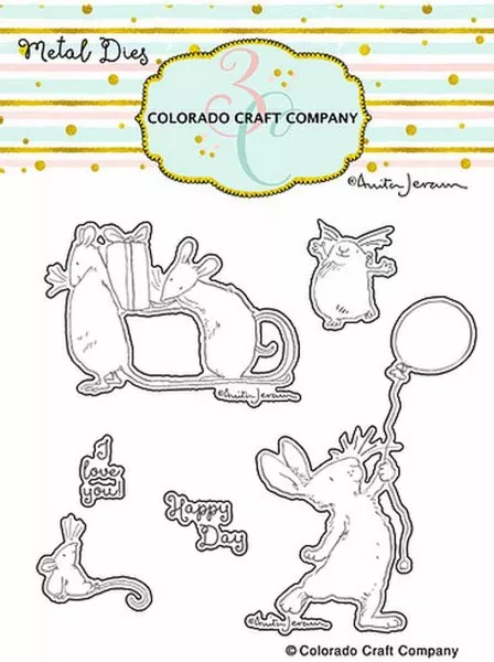 Birthday Wishing Dies Colorado Craft Company by Anita Jeram