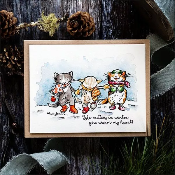 Kittens & Mittens Clear Stamps Colorado Craft Company by Anita Jeram 2