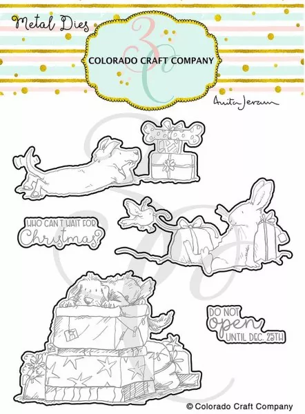Christmas Presents Dies Colorado Craft Company by Anita Jeram