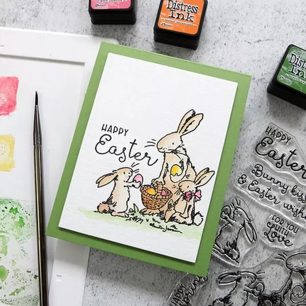 Happy Easter Clear Stamps Colorado Craft Company by Anita Jeram 1