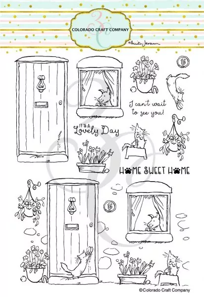 Home Sweet Home Clear Stamps Colorado Craft Company by Anita Jeram