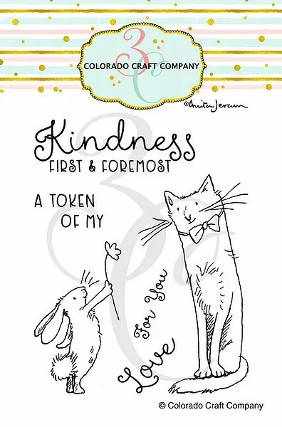 Kindness First Clear Stamps Colorado Craft Company by Anita Jeram