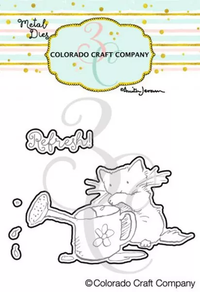Watering Can Mini Dies Colorado Craft Company by Anita Jeram