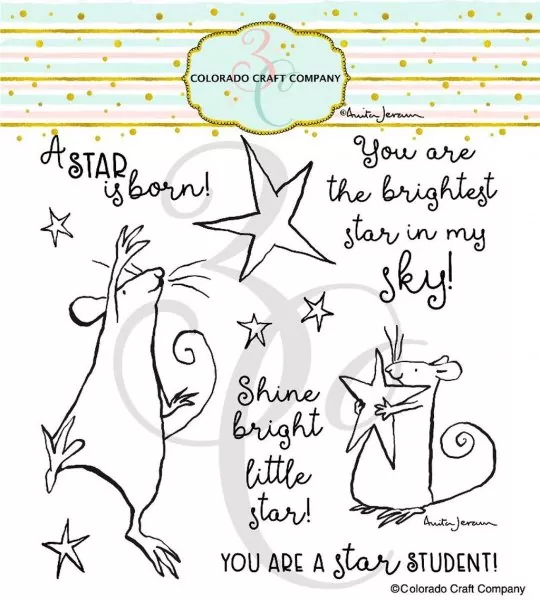 Star is Born Clear Stamps Colorado Craft Company by Anita Jeram