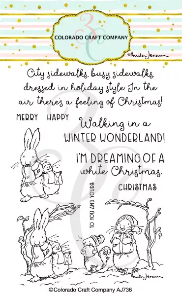 White Christmas Clear Stamps Colorado Craft Company by Anita Jeram