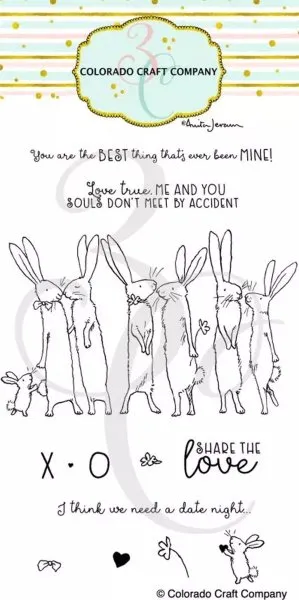 Share the Love Rabbits Stamp & Die Bundle Colorado Craft Company