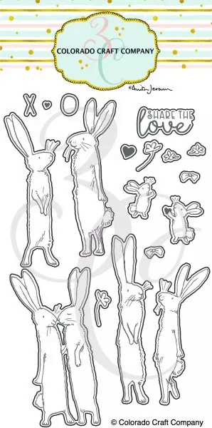 Share the Love Rabbits Dies Colorado Craft Company by Anita Jeram