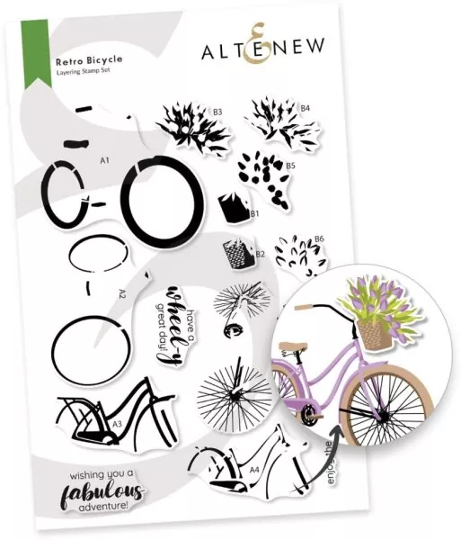 Retro Bicycle clearstamps altenew