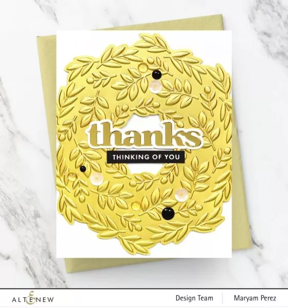 Delicate Wreath 3D Embossing Folder by Altenew 1