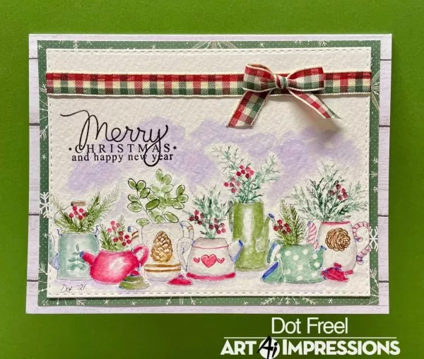 art impressions watercolor Clear Stamps Foundations Teapots 2