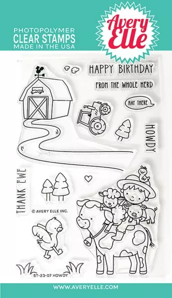Howdy avery elle clear stamps