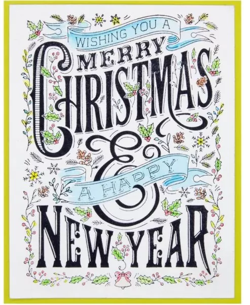 Spellbinders Merry Christmas & Happy New Year Press Plate 2