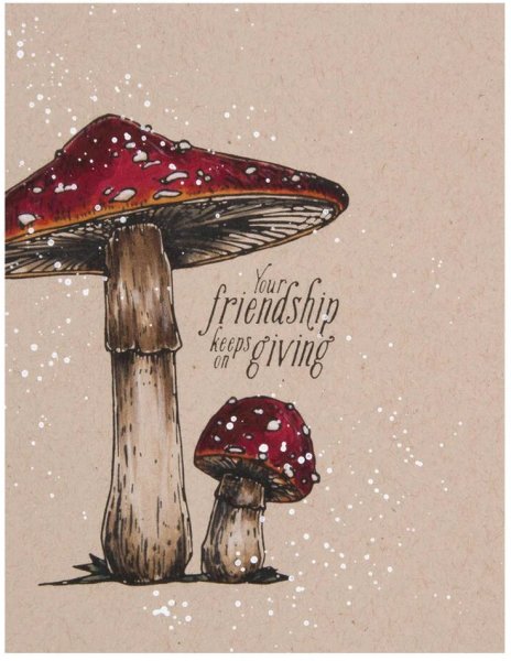 Spellbinders Mushroom Duo Press Plate & Die Set 2