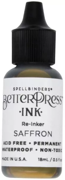 ranger BetterPress Ink pad re-inker Saffron Spellbinders