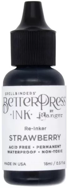 ranger BetterPress Ink pad re-inker Strawberry Spellbinders