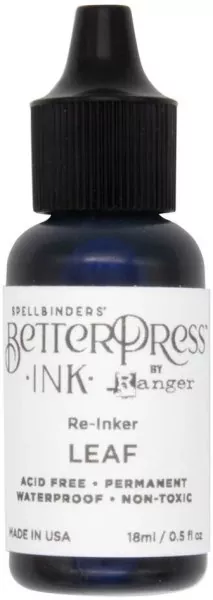 ranger BetterPress Ink pad re-inker Leaf Spellbinders
