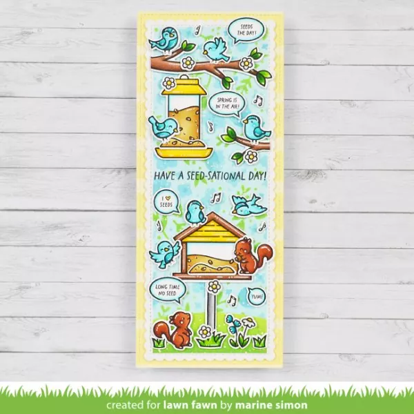 Backyard Bird Feeder Add-On Clear Stamps Lawn Fawn 4