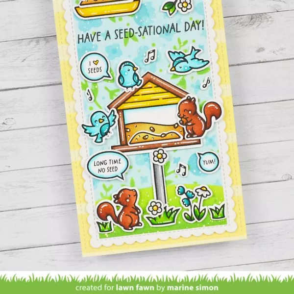 Backyard Bird Feeder Add-On Clear Stamps Lawn Fawn 5