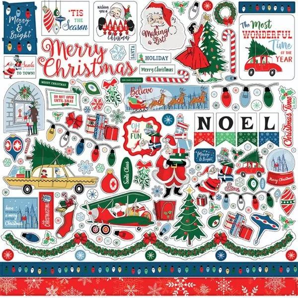 carta bella Merry Christmas Element Stickers