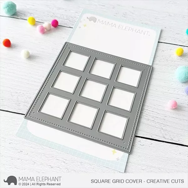Square Grid Cover Dies Creative Cuts Mama Elephant