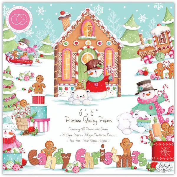 Craft Consortium Candy Christmas 6"x6" inch paper pad