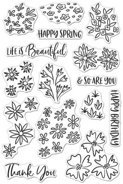 Life is Beautiful clear stamps hero arts