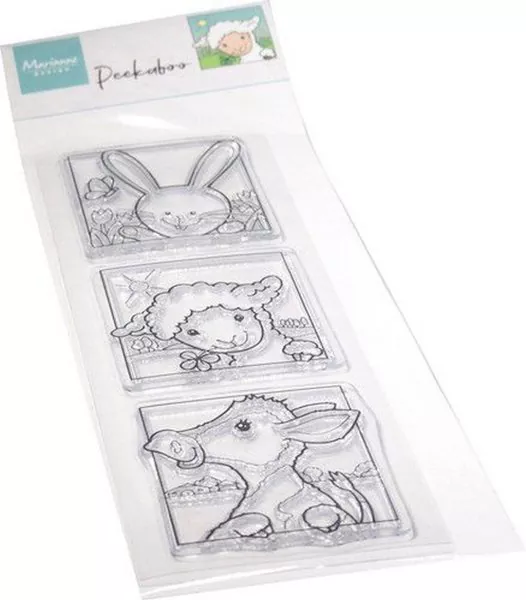 marianne design clear stamp Hetty's Peek-a-Boo Spring Animals