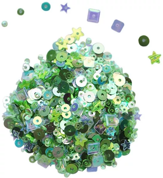 Blossom With Green sequin mix Dress My Craft